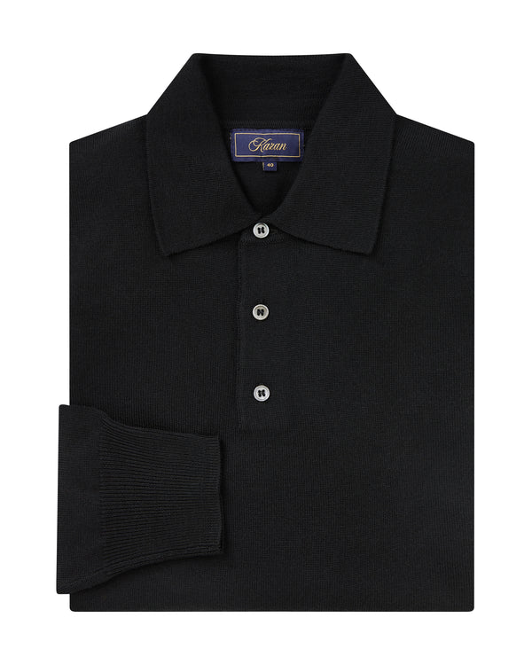 Long Sleeve Polo 3 Button