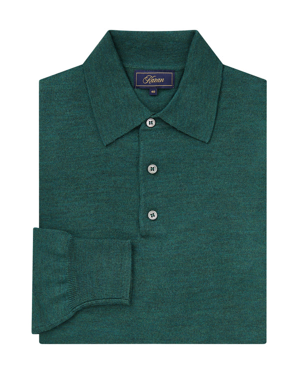 Long Sleeve Polo 3 Button